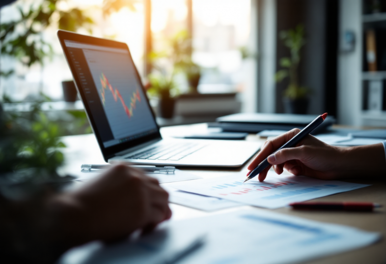 Grafico che illustra i rischi e le opportunità nel trading forex