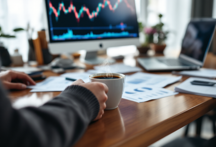 Grafico che illustra i rischi e le opportunità nel trading forex