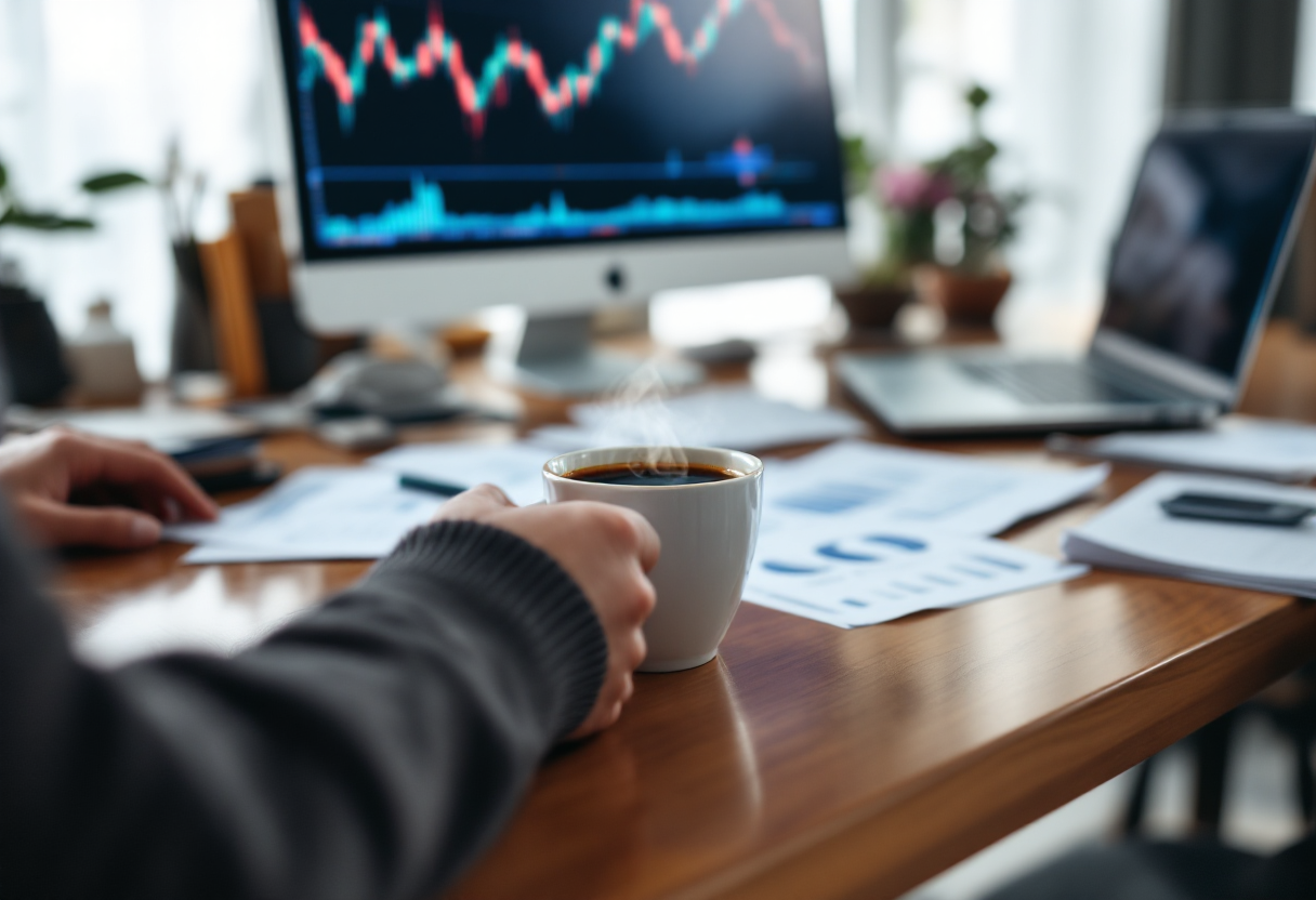 Grafico che illustra i rischi e le opportunità nel trading forex