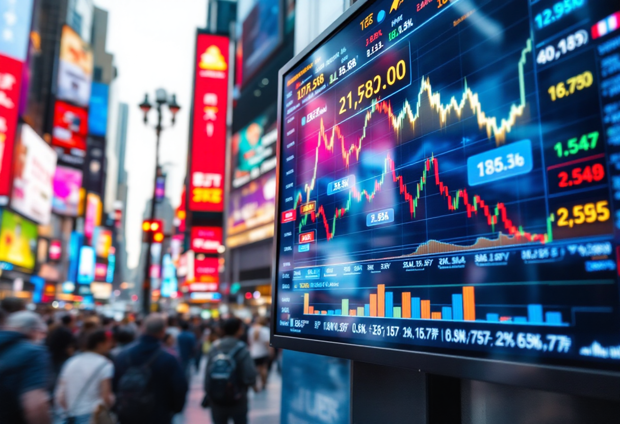 Grafico che illustra i rischi e le opportunità nel trading forex