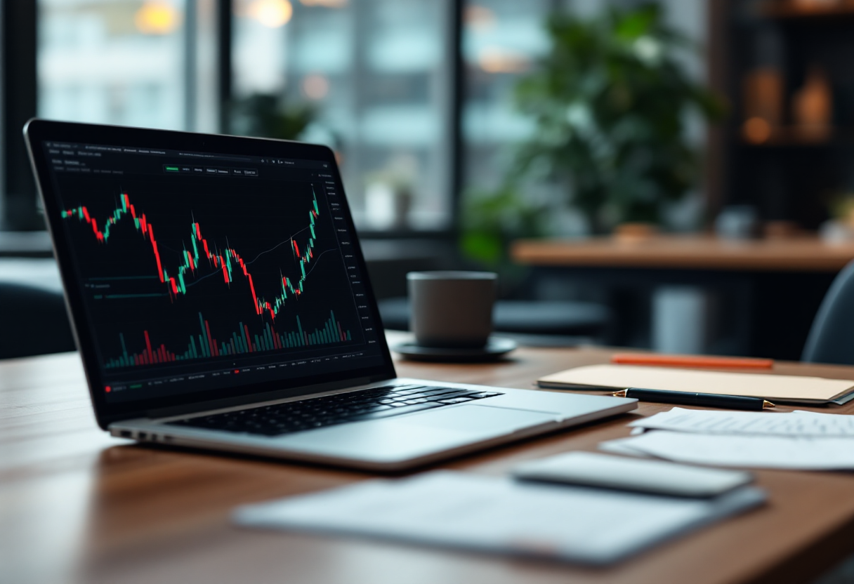 Grafico che illustra i rischi e le opportunità nel trading forex