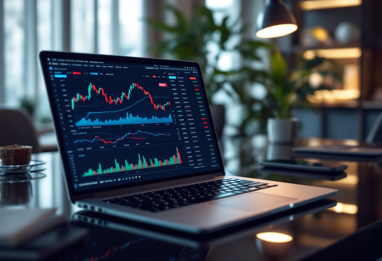 Grafico che illustra i rischi e le opportunità nel trading forex