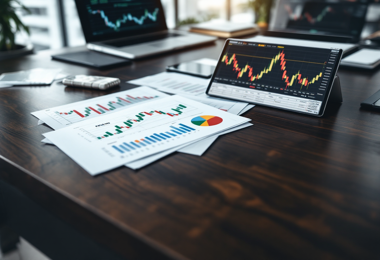Grafico che illustra i rischi e le opportunità nel trading forex