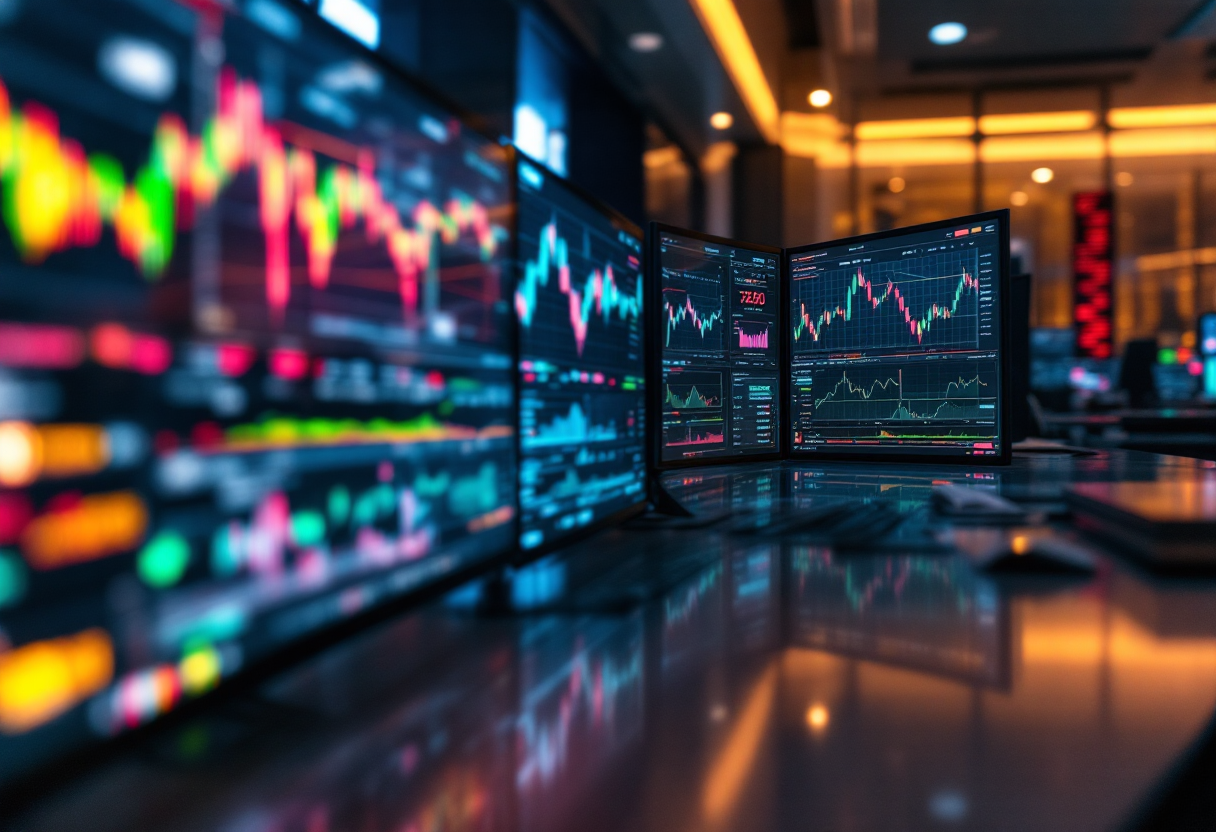Grafico che illustra i rischi e le opportunità nel trading forex