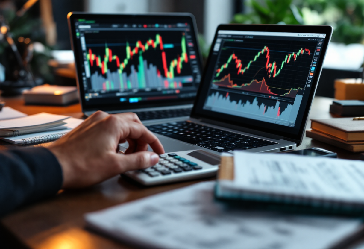 Grafico che illustra i rischi e le opportunità nel trading forex