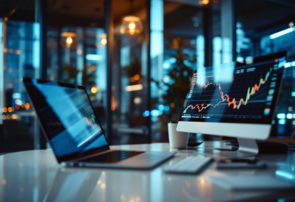 Grafico che illustra i rischi e le opportunità nel trading forex