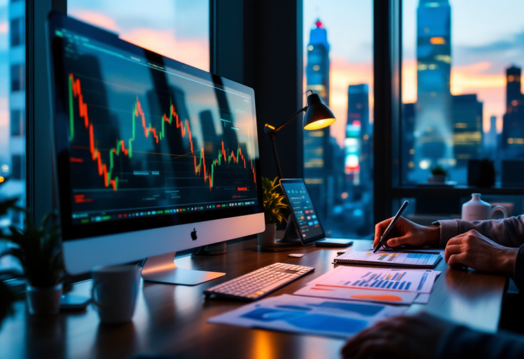 Grafico che illustra i rischi e le opportunità nel trading forex