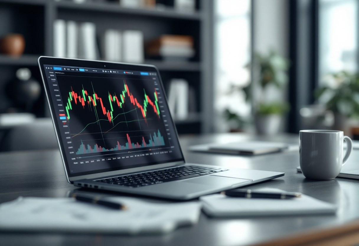 Grafico che illustra i rischi e le opportunità nel trading di valute estere