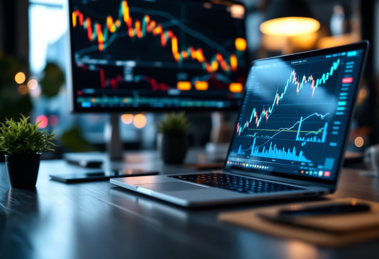 Grafico che illustra i rischi e le opportunità nel trading di valute estere