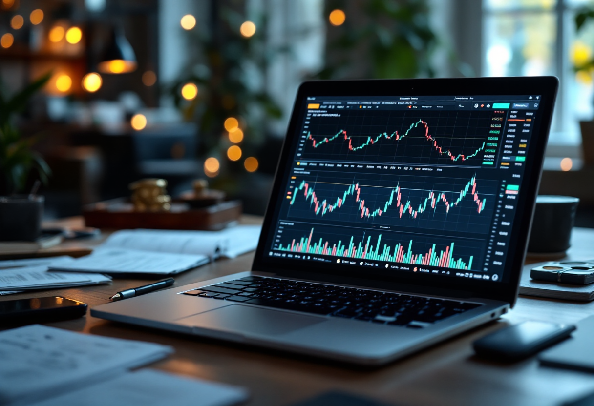 Grafico che illustra i rischi e le opportunità nel trading di valute estere