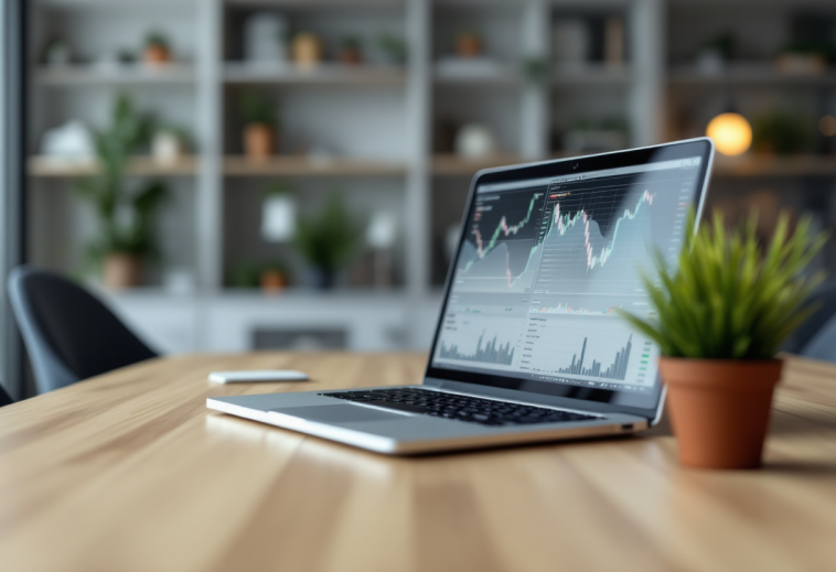 Grafico che illustra il trading sul mercato Forex