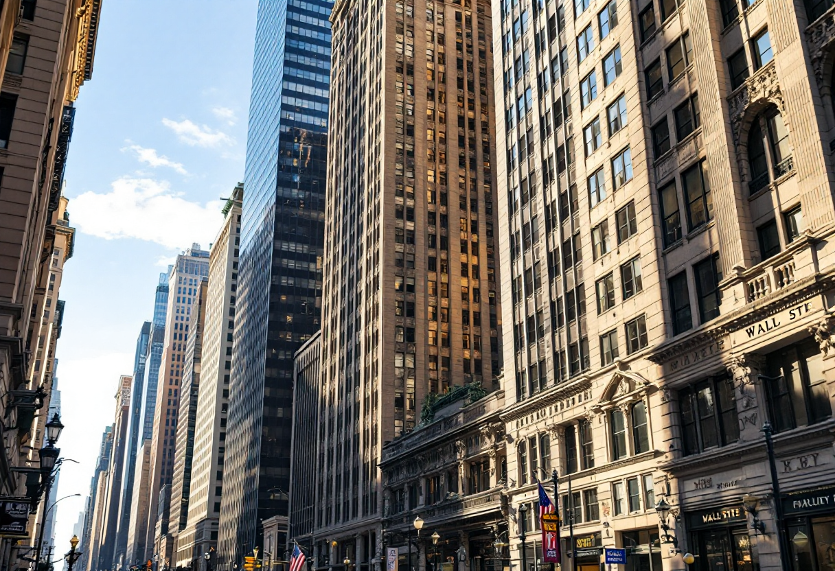 Grafico di Wall Street in ripresa dopo sell-off tecnologico