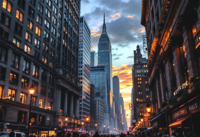 Grafico di Wall Street che mostra un'apertura positiva