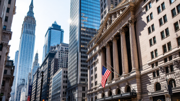 Grafico che mostra la ripresa dei mercati azionari di Wall Street