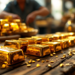 Grafico che mostra l'aumento del prezzo dell'oro nel tempo