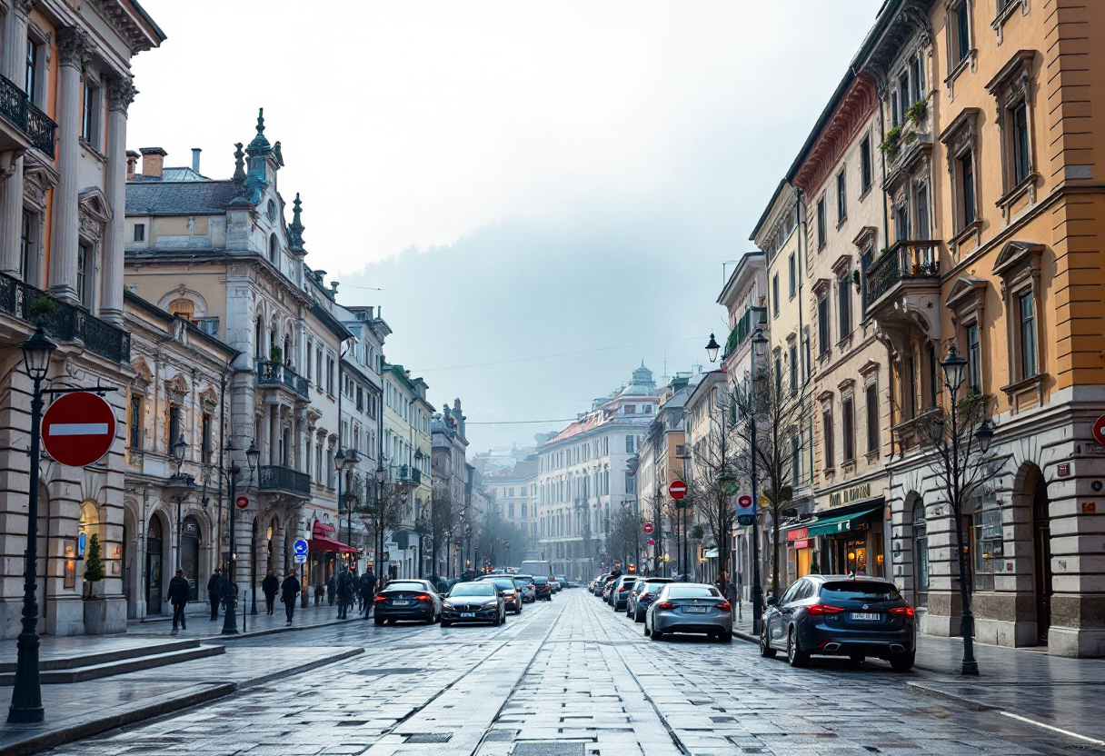 Panorama di Gorizia e Nova Gorica con elementi culturali