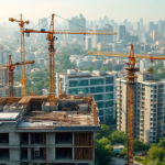 Mappa dell'India con simboli di crescita economica