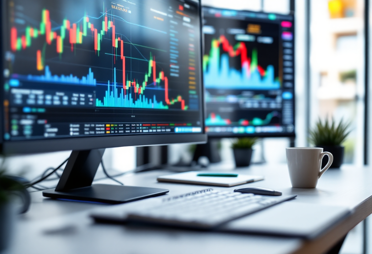 Grafico che illustra strategie di trading di criptovalute