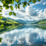 Panorama dei laghi lombardi con turisti in visita