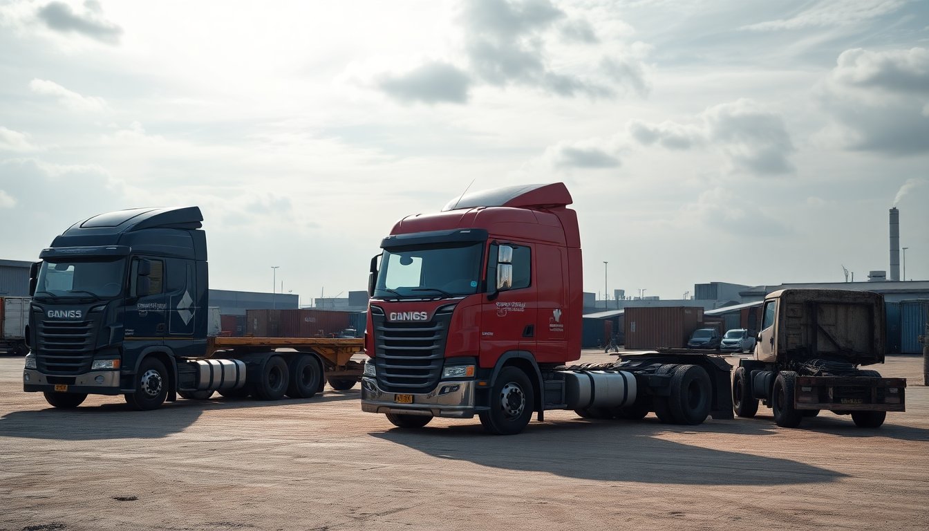 Analisi del calo nei servizi di trasporto merci e vendite di camion pesanti