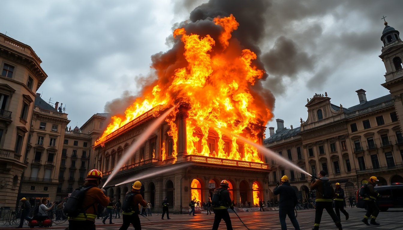 Grave incendio colpisce il centro urbano