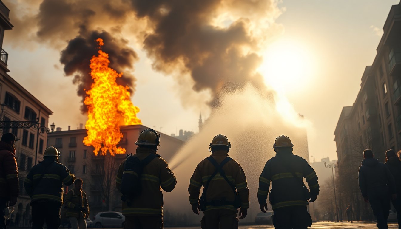 Incendio in centro città: dettagli su feriti e cause