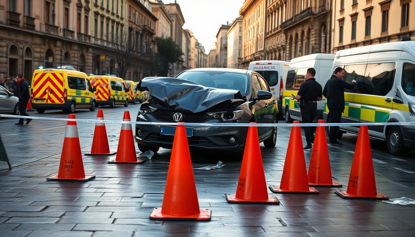 tragico incidente stradale in centro un morto e tre feriti python 1758211562