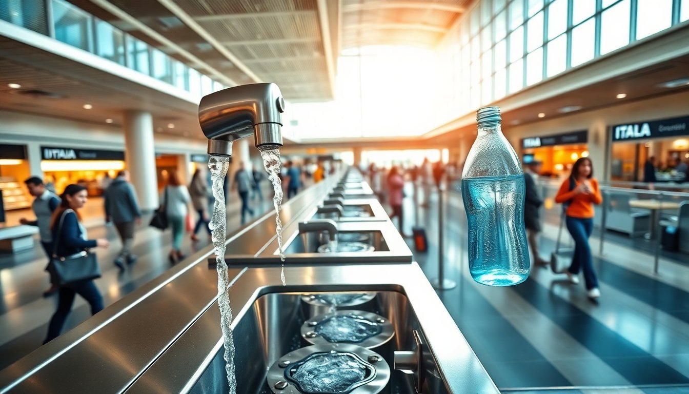 Aeroporti Italiani: Fontanelle per Combattere la Plastica e Promuovere Sostenibilità