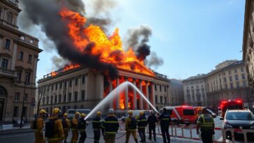 incendio colpisce il centro di roma evacuate diverse strade 1762553212