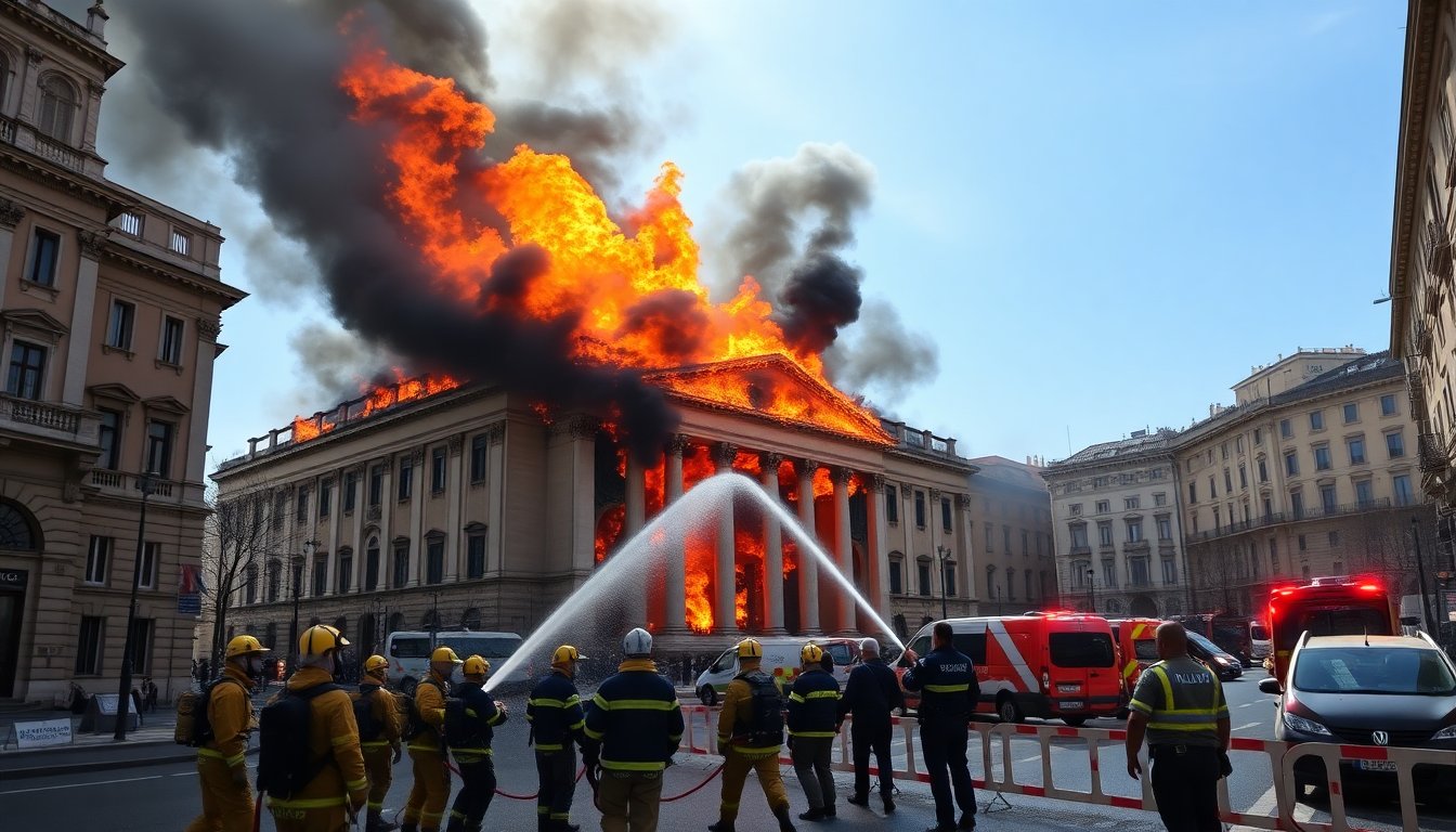 incendio colpisce il centro di roma evacuate diverse strade 1762553212