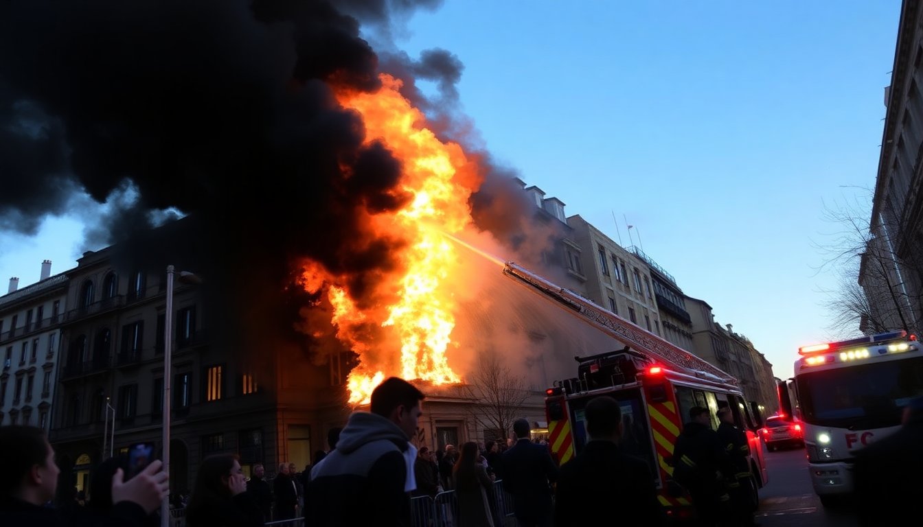 Incendio in centro città provoca feriti e evacuazioni