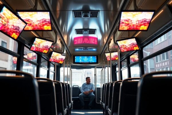 Diffusione di contenuti istituzionali sui monitor dei bus Amtab