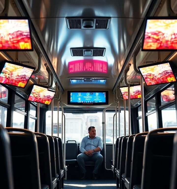 Diffusione di contenuti istituzionali sui monitor dei bus Amtab